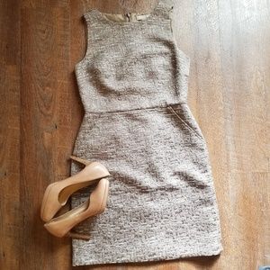 Banana Republic Sheath, Shimmery Taupe, Sz 8, EUC